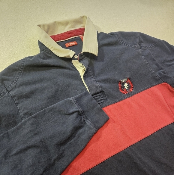 Izod Other - IZOD Rugby Shirt Men’s XLT Tall Long Sleeve